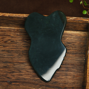 Outils de massage facial en jade néphrite, planche de guasha en jade faite à la main, outils de thérapie d'<span class=keywords><strong>acupuncture</strong></span> SPA, outils de guasha en jade Hetian <span class=keywords><strong>pour</strong></span> <span class=keywords><strong>le</strong></span> <span class=keywords><strong>visage</strong></span> - Product Image 2