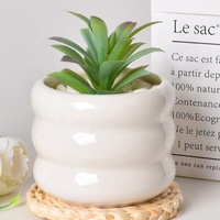 Fabricant de pots de fleurs en céramique émaillée classique de style nordique écologique pots de table modernes en porcelaine bonsaï