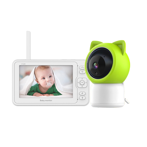 Moniteur bébé 1080P avec écran LCD 5 pouces caméra intérieure sans fil berceuse détection de sommeil et de pleurs température et alarme d'alimentation - Product Image 1