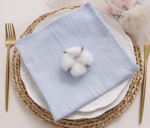 Serviettes <span class=keywords><strong>de</strong></span> <span class=keywords><strong>table</strong></span> en tissu lavables <span class=keywords><strong>de</strong></span> couleur <span class=keywords><strong>bleu</strong></span> <span class=keywords><strong>ciel</strong></span>, pour la décoration <span class=keywords><strong>de</strong></span> <span class=keywords><strong>table</strong></span> <span class=keywords><strong>de</strong></span> restaurant, serviettes <span class=keywords><strong>de</strong></span> thé en coton réutilisables personnalisées - Product Image 3