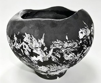 Vente directe d'usine, pot de fleurs en argile de magnésium de style Wabi-sabi, de forme unique, haut de gamme, luxueux, de grande taille, pour magasin commercial