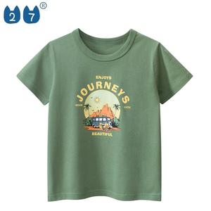 Ropa de Verano para Niños, Camiseta Infantil 100% Algodón Peinado, Ropa Infantil Estampada para Niñ<span class=keywords><strong>o</strong></span> - Product Image 2