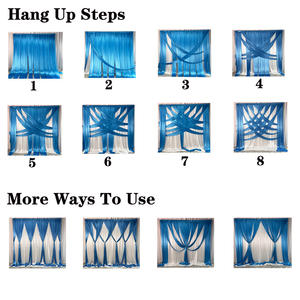 Telones de Fondo Cruzados de <span class=keywords><strong>M</strong></span>últiples Tipos, Paneles de Telón de Fondo para Patio Trasero, <span class=keywords><strong>Cortinas</strong></span> de Panel de Fondo de Doble Color para Baby Shower - Product Image 6