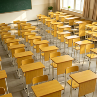 Chaise de bureau scolaire individuelle en acier moderne, robuste et ergonomique, réglable en hauteur, vente en gros d'usine pour les achats scolaires
