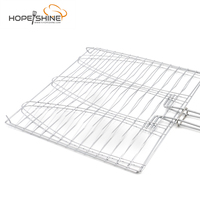 Outils de barbecue multifonctionnels pour le camping en plein air, panier de cuisson pliable avec poignée en bois, grille de rôtissage pour grils à charbon de bois