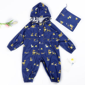Tout-petits garçons filles combinaison à capuche manteau de pluie enfants combinaison de pluie copains boueux imperméable une pièce vêtements de pluie - Product Image 6