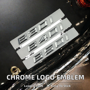 Emblème SLL ABS Chrome Logo 630i/640i/650i, lettres autocollantes, badge de coffre arrière de luxe pour E63/E64/F06/F12/F13/G32 - Product Image 2