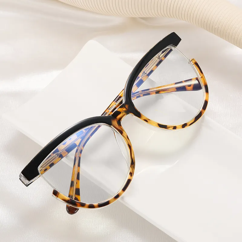 MS97688卸売女性用ラウンド眼鏡TR90CP光学アンチブルーライトメガネフレームカラフルなファッションデザインカスタムロゴ