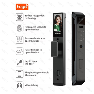Interphone vidéo en temps réel Tuya Wi-Fi <span class=keywords><strong>Homekit</strong></span>, <span class=keywords><strong>serrure</strong></span> de porte intelligente avec reconnaissance faciale 3D, stockage sur carte mémoire, compatible avec les portes en acier - Product Image 2