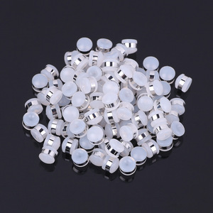 Bouchons d'oreilles en silicone pour bijoux, plaqués or, en forme de hamburger, pour boucles d'oreilles, accessoires de bricolage, taille 8 mm - Product Image 3