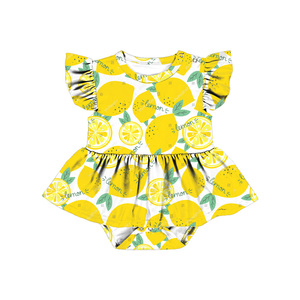 LT-469-YXW Prix de gros Combinaison à volants pour bébé fille, motif animaux et fruits, manches bouffantes, collection été - Product Image 5