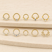 Kaishee Anneau de nez articulé en titane ASTM F136 de qualité implantable pour piercing corporel, bijoux de piercing en titane