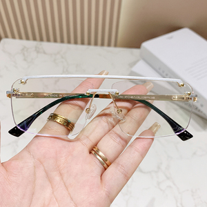 741 Rimless Style Eyeglasses Ready Goods in Stock for Men <b>Eyewear</b> Collection - Product Image 1