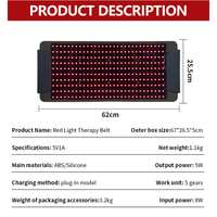 Lampu merah silikon Led kecantikan lipat, perangkat lampu terapi wajah Panel lampu merah grosir