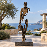 Sculpture Moderne en Bronze Creux, Finition Artisanale en Laiton et Cuivre, Art Contemporain Personnalisé pour Hôtels, Places, Jardins et Centres Artistiques