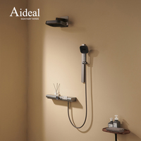 Système de mitigeur de douche thermostatique domestique avec une incroyable couleur de métal brossé