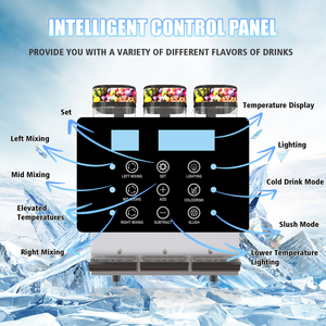Machine à slush CE ETL, machine à boissons glacées Ninja, machine à slush en acier inoxydable de 12 L, machine à boissons glacées à 3 saveurs - Product Image 4