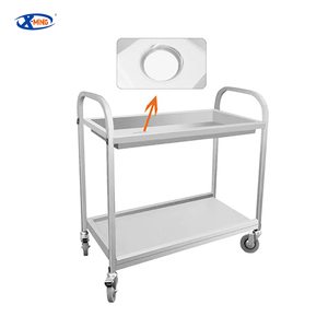 X-MING à manger et boissons Chariot d'hôtel à 3 niveaux en acier inoxydable Cuisine avec chariot de service hospitalier - Product Image 1