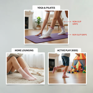 Custom Logo Yoga <b>Socks</b> Non-Slip <b>Grip</b> Pilates <b>Socks</b> with Breathable Knitted Design for Women Cotton Crew Wholesale - Product Image 4
