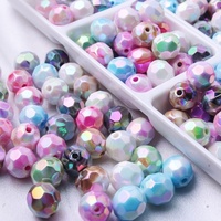 16mm Coloré Lâche Acrylique Solide Facettes UV AB Perles Brillantes pour Chunky Collier Perles Fabrication de Bijoux