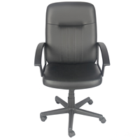 Chaise de bureau ergonomique en cuir PU noir promotionnelle, style moderne et luxueux, Sillas De Oficina De Lujo Silla Ergonomica Oficina