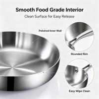 Wok antiadhésif en acier inoxydable de qualité alimentaire, ustensile de cuisson professionnel durable pour la cuisine domestique et les restaurants, idéal pour les sautés quotidiens