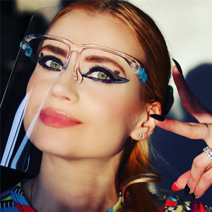 Protector facial gafas transparentes viser de cara con lentes policarbonato seguridad personal reutilizable anti niebla - Product Image 4