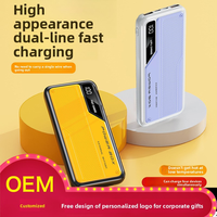Batterie externe portable haute capacité 10000 mAh 20000 mAh Type-C Micro USB avec écran LED, câble intégré, certifiée CCC, prise en plastique