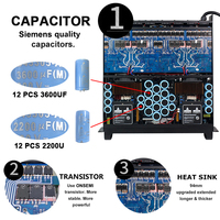 Amplificateur de puissance de classe Td à 4 canaux FP20000Q 4Ω 4000W pour scène professionnelle, haut-parleur de 18 pouces, DJ Bass