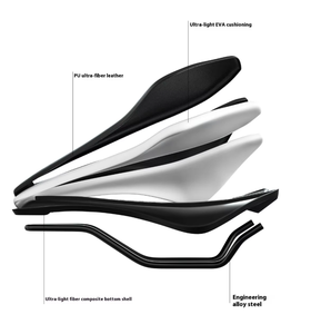 Nuevo diseño, superventas, ENLEE, sillín de bicicleta de montaña de cuero PU ventilado para hombres, todas las estaciones - Product Image 5