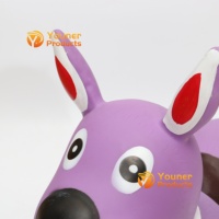Brincolín Inflable Unisex de PVC con Forma de Perro y Jirafa, Juguete de Salto Suave para Niños, Hecho de Plástico
