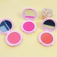 Palette de fard à joues pressé végétalien personnalisée avec logo, emballage rose, maquillage cosmétique, marque privée