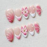 Faux ongles personnalisés pour Halloween, orange et noir, faux ongles artificiels, pointes d'ongles