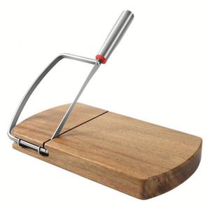 เขียงไม้แบบใหม่พร้อมใบมีดสแตนเลสสำหรับหั่นชีส - Product Image 1