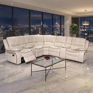 Modern Living Room Manual Retractable Tufted Corner Recliner <b>Sofa</b> Set with <b>Sponge</b> Filling - Product Image 4