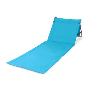 camp cot foldable camping bed wave folding sand beach lounge chair cushion mat