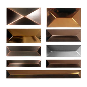 Accessoires modernes en acier inoxydable 304 pour portes intérieures de villas et hôtels, pour entrées non standard, en forme de fleur, de pyramide, de carré ou d'étoile - Product Image 1