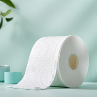 Stock Chine 1 Ply Soft Pack Coton Mouchoirs en papier Fine Fluffy Cosomized Jetable Serviette Visage Lavable Matière Première