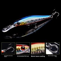 Leurre de pêche articulé type Minnow 65mm 75mm 5.6g 7.8g, flottant, appât dur, profondeur de plongée 1.5m pour achigan et culter