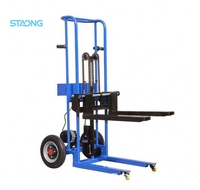 Chariot élévateur compact tout électrique robuste avec fonctionnement électrique en position debout, garantie 1 an