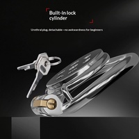 Metal Flat Heart-Shaped Chastity Lock CB Cross-Dressing Sex SM Penis Adult Erotic Toy Bondage Birdcage Restraint