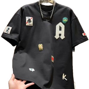 เสื้อยืดคอกลมแขนสั้นผู้ชายมีลวดลายระบายอากาศได้ดีใส่ได้ทุกวันผ้าบางผ้าฝ้าย 81-90% - Product Image 5