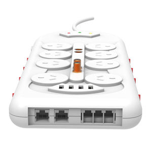 Protector <span class=keywords><strong>de</strong></span> Sobretensión Vastfafa Powerboard TV-SAT con Enchufe <span class=keywords><strong>de</strong></span> Extensión, Puerto <span class=keywords><strong>de</strong></span> Carga USB, 8 Tomas <span class=keywords><strong>de</strong></span> Corriente, 10A, Protección Contra <span class=keywords><strong>Incendios</strong></span> Personalizada SDK - Product Image 4