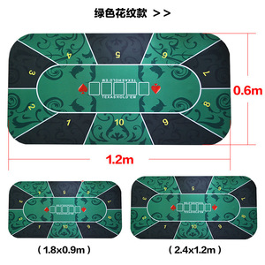 แผ่นรองโต๊ะโป๊กเกอร์เท็กซัสโฮลด์-ยางเคลือบผ้าฐานสี่เหลี่ยม/ชิปรอบโซนรุ่น004 - Product Image 4