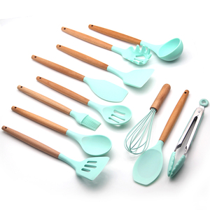 Gran oferta de utensilios de cocina de madera de acacia 11 Uds - Product Image 1
