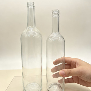 Bouteilles de vin en verre Bordeaux transparentes vides, deux tailles, à col long, pour vin <span class=keywords><strong>rouge</strong></span>, vin de fruits, <span class=keywords><strong>vodka</strong></span> - Vente en gros - Product Image 3