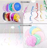 6 pièces suspendus spirale tourbillons tourbillons fête décoration plafond banderoles double tourbillons pour fête anniversaire mariage remise des diplômes