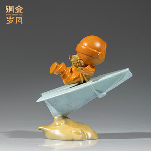 Adorno de Latón con Diseño de Hada Voladora, Forma Irregular, Estilo Contemporáneo, para Sala de Estar, Regalo de Cumpleaños, de Copper Art Workshop - Product Image 4