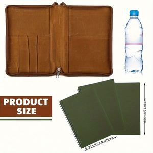 A3 Weatherproof Side Spiral <b>Kit</b> Waterproof Leather Address Book Cover Good Quality - Product Image 2