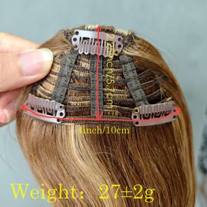 Frange a Clip 100% Capelli Umani Europei Remy, Estensioni di Frangia Dritta per Donne, Biondo - Product Image 2
